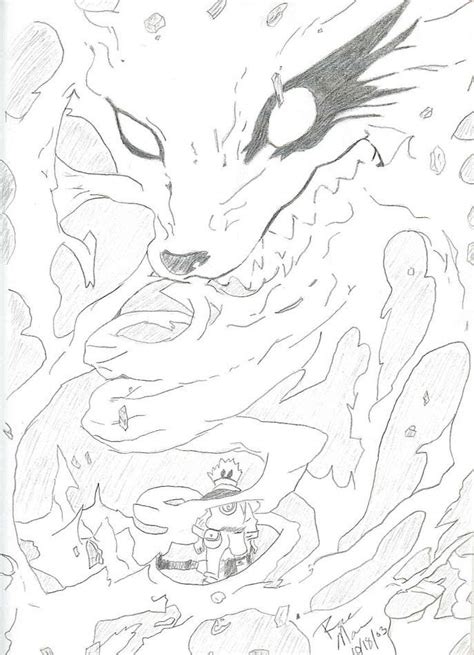 naruto coloring pages  tailed fox coloringpages