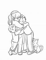 Hugging Friend Lds Preschool Draw Pace Apryl Stott Posso Mantenere sketch template