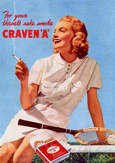 craven  cigarettes ads vintage cigarette ads pub vintage real vintage vintage images tennis