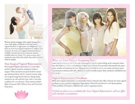 non surgical vaginal rejuvenation brochures mjd patient communications