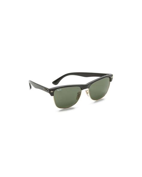 ray ban oversized clubmaster sunglasses in black lyst