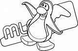 Coloring Penguin Club Wecoloringpage Pages sketch template