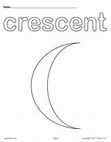 Crescent Shapes Worksheets Worksheet Cresent Toddlers Oval Supplyme sketch template