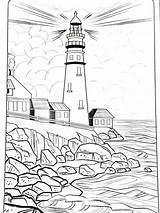 Lighthouse Coloring Pages Beach Book Printable Light Adult Colouring Adults Print Choose Board Da Easy Drawings sketch template