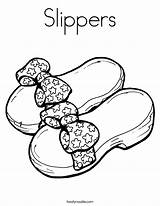 Coloring Shoes Sandals Slippers Pink Shoe Girls Pages Printable Summer Buckle Outline Kids Print Template Twistynoodle Built California Usa Gif sketch template