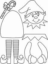 Cut Coloring Pages Elf Printable Holidays Paper Holiday Kids Doll sketch template