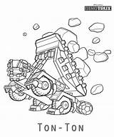 Dinotrux Coloring4free Dino Tonton Revvit Coloringonly sketch template