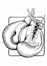 Boxing Gloves Coloring Printable Pages sketch template