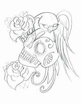 Skull Coloring Pages Roses Skulls Getdrawings Color Getcolorings Printable sketch template