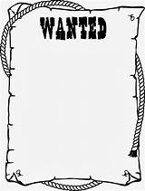 Wanted Poster Clipart Printable Kids Template West Templates Western Posters Wild Old Cowboy Cute Crafts Border Theme Preschool Funny Clip sketch template
