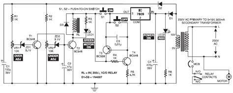 electronic motor starter circuit scheme