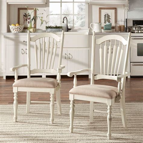 homesullivan margot antique white wood dining chair set