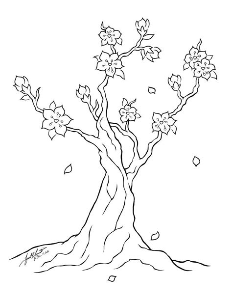 cherry blossom coloring pages tree coloring page flower coloring pages