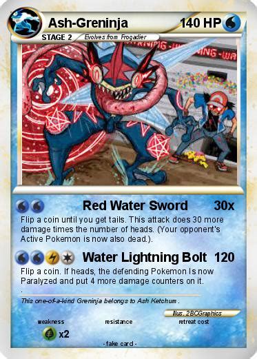 Pokémon Ash Greninja 247 247 Red Water Sword My