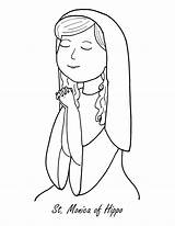 St Monica Hippo Coloring Celebrating Feast Saints Printables Pages sketch template