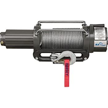 ramsey front mount winch  lb capacity model   electric winches amazoncom
