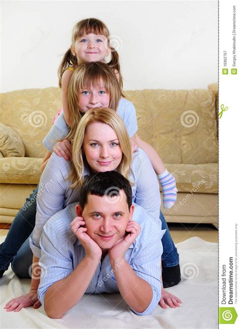 mom dad and their two daughters stock image image 16962767