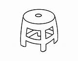 Stool Plastic Coloring Coloringcrew Pages Fan Living Room sketch template