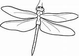 Coloring Pages Dragonfly Cartoon Dragonflies Printable Kids sketch template