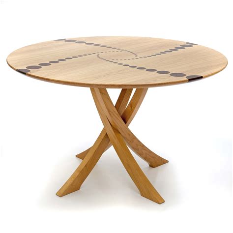 bespoke circular dining table  oak makers eye