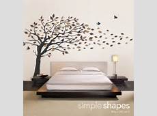 Vinyl Wall Art Decal Sticker Blowing Leaves Tree by SimpleShapes