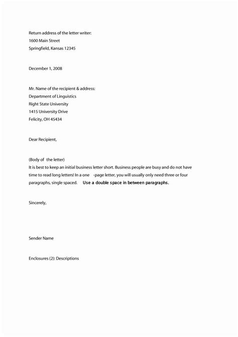 business letter format template beautiful  formal business letter
