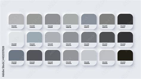 vettoriale stock pantone colour palette catalog samples grey  rgb hex