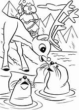 Rudolph Reindeer Nosed Ausmalbilder Rudolf Babbo Nase Roten Renne Colorir Reno Rentier Nariz Roja Colorat Coloring4free Nez Coloriage Renna Focas sketch template