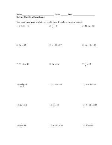 addition  subtraction equations worksheets  algebra workshets