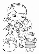 Doc Mcstuffins Coloring Pages Friends Kids Printable Choose Board Christmas sketch template