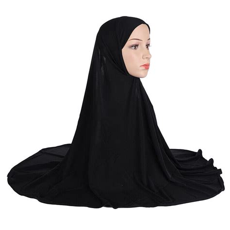 Muslim Women Khimar Large Scarf Hijab Burqa Amira Hearwrap Cover Prayer