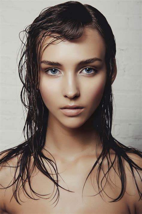 Rachel Cook Brunette Women Face Wet Hair Model Blue Eyes 1080p