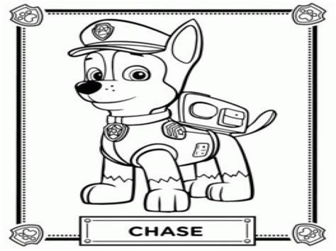 paw patrol colouring pages chase coloring coloring home