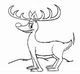 Reindeer Antlers Coloring Long Coloringcrew sketch template