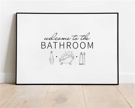 bathroom wall decor bathroom printable bathroom decor etsy