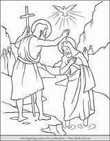 Jesus Baptizing Thecatholickid sketch template