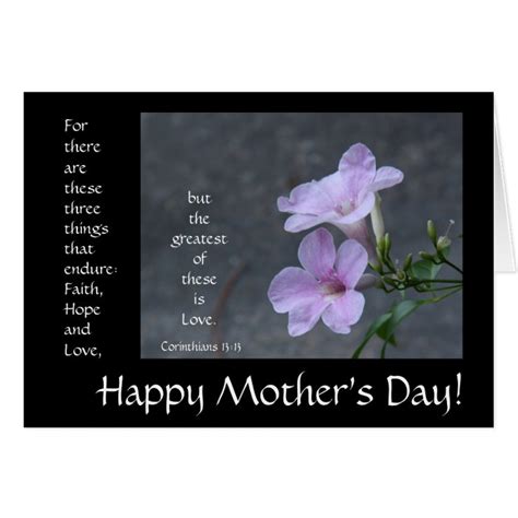 mothers day card floral bible verse  love card zazzle