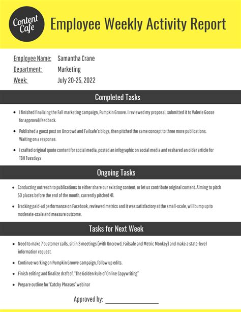post activity report sample master  template document