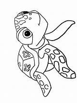 Coloring Squirt Pages Crush Nemo Finding Printable Recommended sketch template
