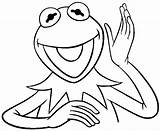 Kermit Frog Coloring Pages Hand Waving Drawing Colorear Para Kids Getdrawings Printable Sesamo Barrio Related Rana Gustavo Dibujos La Disney sketch template