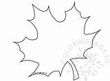 Template Leaf Maple Large Coloring sketch template