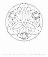 Mandala Triquetra Color Sanctuary Hira Trefoil Akami Lines Celtic Prayer Finding sketch template