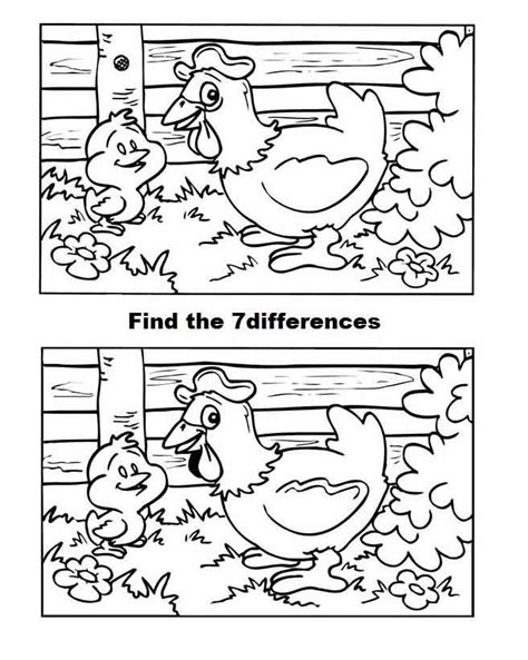 spot  difference  kids coloring pages spot differences
