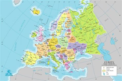 Europa Político Agenda Geomapas Agendas Geografia Mapa