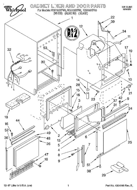 refrigerated whirlpool gold refrigerator parts