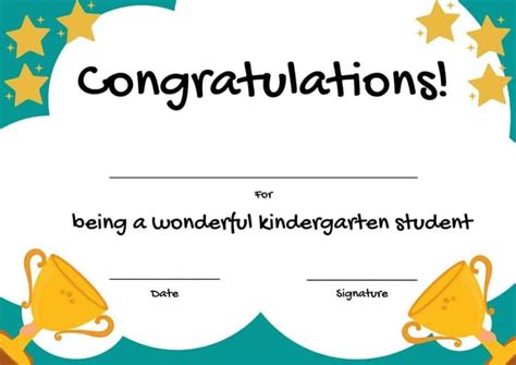 kindergarten certificates printables printable templates  nora