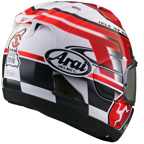 racing helmets garage arai rx  iomtt limited edition