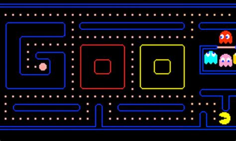 pac man  anniversary google doodle turns homepage  game