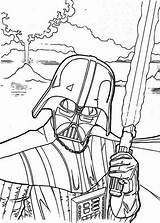 Coloring Vader Darth sketch template