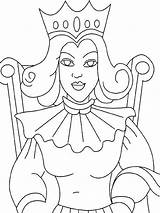 Queen Coloring Pages Kids Color Queens Kings Printable Colouring Print Medieval Book Ages Girls Getcolorings Recommended sketch template